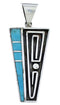 Southwest Turquoise Inlay Silver Pendant Jewelry PX30283
