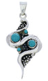 Sterling Silver Snake Turquoise Jewelry Pendant PX30190