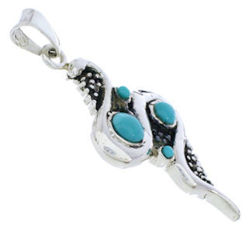 Sterling Silver Snake Turquoise Jewelry Pendant PX30190