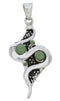 Southwest Jewelry Turquoise Sterling Silver Snake Pendant PX30195