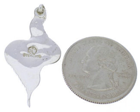 Southwest Jewelry Turquoise Sterling Silver Snake Pendant PX30195