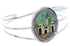 Multicolor Silver Native American Village Design Cuff Bracelet MX27454