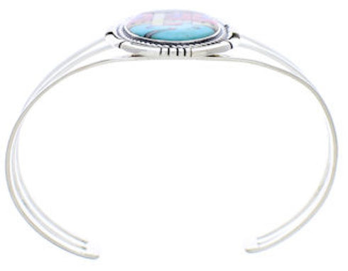 Native American Village Design Multicolor Cuff Bracelet MX27460