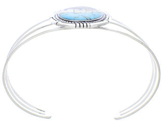 Multicolor Native American Village Design Cuff Bracelet MX27462