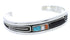 Multicolor Inlay Jewelry Silver Cuff Bracelet MX27493