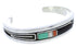 Multicolor Inlay Jewelry Sterling Silver Cuff Bracelet MX27495