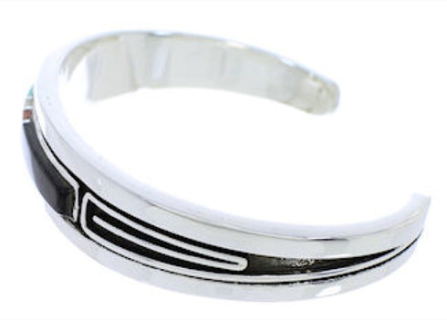 Multicolor Inlay Jewelry Sterling Silver Cuff Bracelet MX27495