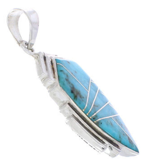 Turquoise And Genuine Sterling Silver Pendant Jewelry EX29633