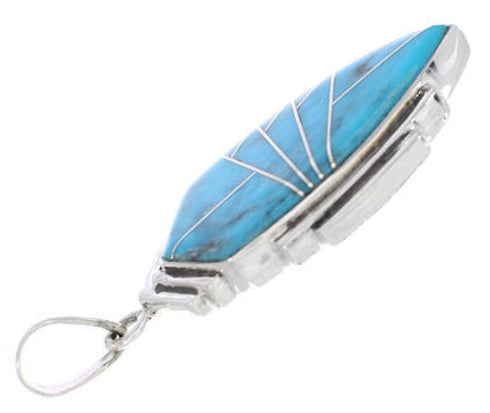 Genuine Sterling Silver And Turquoise Pendant Jewelry EX29634