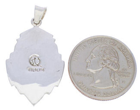 Genuine Sterling Silver And Turquoise Pendant Jewelry EX29634