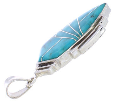 Turquoise Southwest Sterling Silver Pendant EX29640