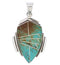 Turquoise Inlay Jewelry Sterling Silver Pendant EX29654