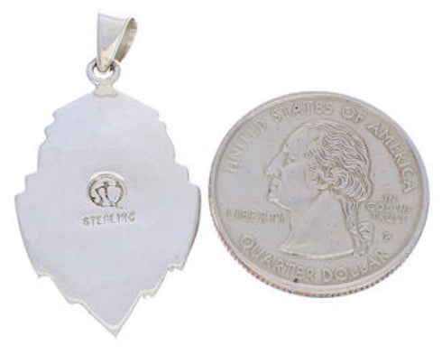 Turquoise Inlay Jewelry Sterling Silver Pendant EX29654