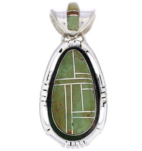Turquoise Southwest Sterling Silver Pendant Jewelry EX29674