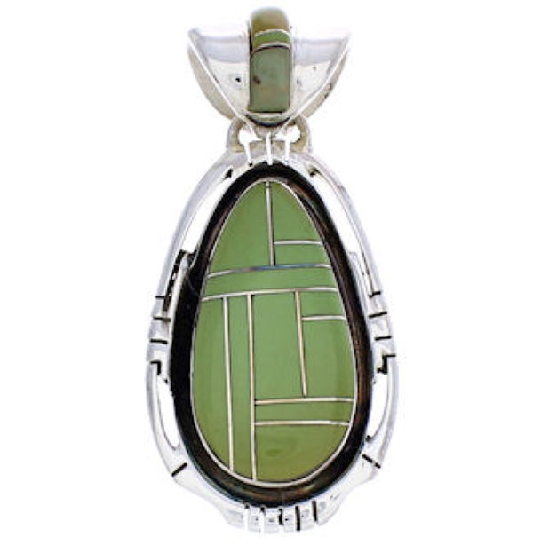 Southwest Sterling Silver Turquoise Pendant EX29676