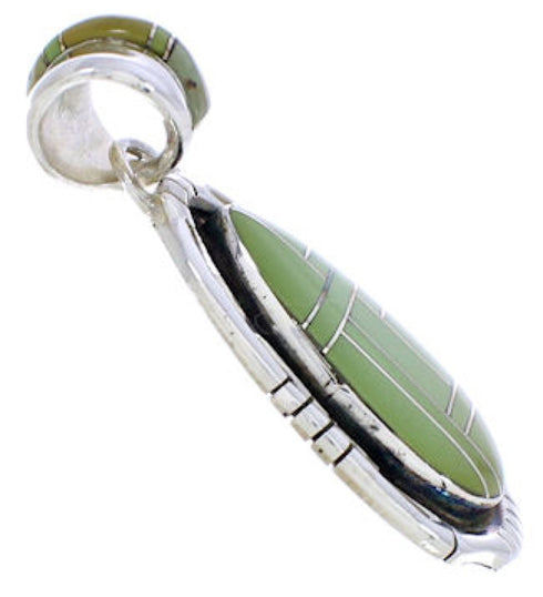 Southwest Sterling Silver Turquoise Pendant EX29676