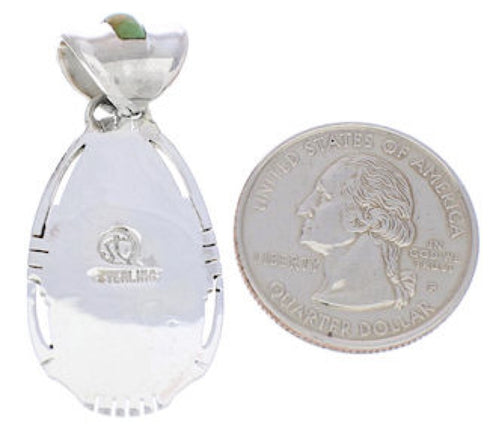 Turquoise Inlay And Sterling Silver Slide Pendant EX29679