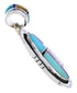 Multicolor Inlay Southwest Sterling Silver Pendant EX29683