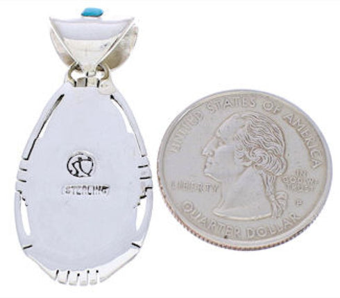 Multicolor Inlay Southwest Sterling Silver Pendant EX29683