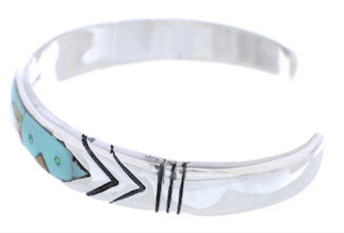 Native American Village Design Multicolor Silver Bracelet MX27569