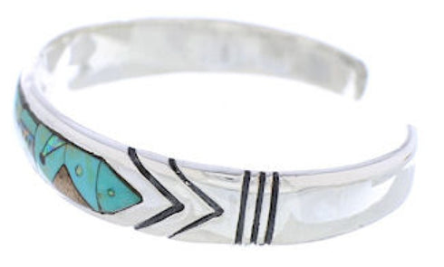 Silver Native American Village Design Multicolor Bracelet MX27574
