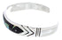 Black Jade Opal Native American Village Design Cuff Bracelet MX27609