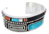 Sterling Silver Water Wave Multicolor Jewelry Cuff Bracelet MX27532