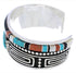 Sterling Silver Water Wave Multicolor Jewelry Cuff Bracelet MX27532