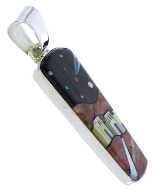 Native American Design Silver Multicolor Pendant Jewelry PX29762