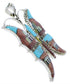 Silver Butterfly Multicolor Native American Design Pendant PX29776