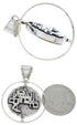 Silver Reversible Multicolor Native American Design Pendant PX29780