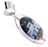 Native American Design Multicolor Silver Reversible Pendant PX29783