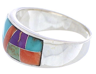 WhiteRock Silver Jewelry Sunrise Multicolor Ring Size 8-3/4 PX38350