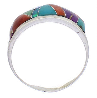 WhiteRock Silver Jewelry Sunrise Multicolor Ring Size 8-3/4 PX38350