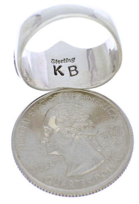 Picture Rock Multicolor Silver Jewelry Ring Size 6-1/4 RS42143