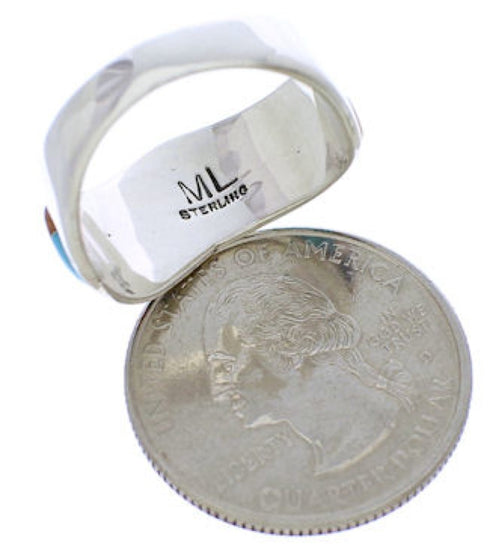 Silver Southwest Multicolor Ring Size 7-1/2 JX37818