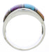 Authentic Sterling Silver Multicolor Ring Size 7-3/4 JX37727