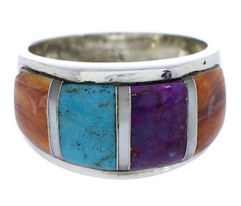 Sterling Silver Multicolor Ring Size 6-3/4 JX37722