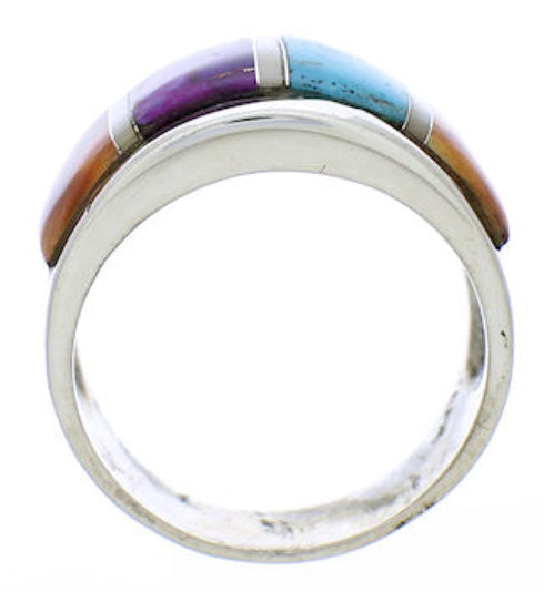 Sterling Silver Multicolor Ring Size 6-3/4 JX37722