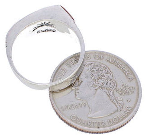 Silver And Multicolor Inlay Jewelry Ring Size 6-1/4 UX36083