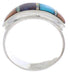 Silver And Multicolor Southwest Ring Size 8-1/4 UX36198