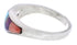 Genuine Sterling Silver Multicolor Inlay Ring Size 6 UX36457