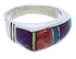 Multicolor Inlay Jewelry Sterling Silver Ring Size 6-1/2 HS35454