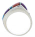 Multicolor Inlay Silver Southwest Ring Size 5-1/2 EX50989