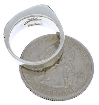 Multicolor Inlay Silver Southwest Ring Size 5-1/2 EX50989
