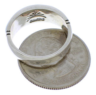 Genuine Sterling Silver And Multicolor Ring Size 7-1/2 EX51002