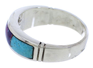 Multicolor And Genuine Sterling Silver Ring Size 7-1/2 EX51004