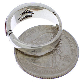 Multicolor And Genuine Sterling Silver Ring Size 7-1/2 EX51004