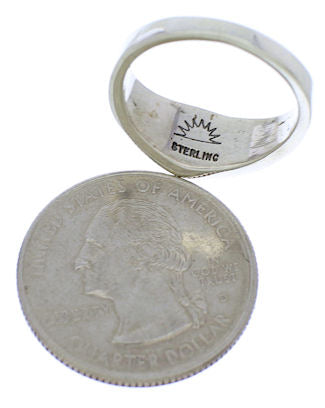 Turquoise Multicolor Genuine Sterling Silver Ring Size 5-3/4 EX51006