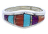 Multicolor Southwestern Sterling Silver Ring Size 8-1/2 EX51010